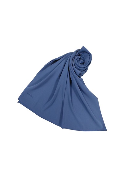Mim Eşarp Mısırlı Eşarpları Medine Ipeği Büyük Boy Eşarp 140x140 Cm İndigo