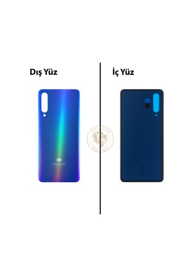 Xiaomi Mi 9 Okyanus Mavisi Arka Pil Kapağı Batarya Kapağı Lazer Kesim Back Cover Çok Renkli
