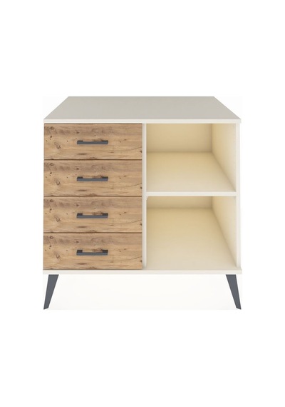 Kronos Şifonyer Tek Raflı 4 Çekmeceli 88x59x80 Aytaşı-aytaşı/çam Aytaşı/çam