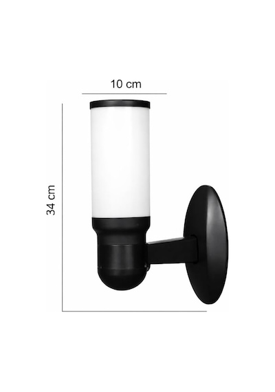 Zita Kule Bahçe Duvar Apliği 34 Cm / E27 Duy / Ip54 Dış Mekan Duvar Lambası / Uv Dayanımlı / Bahçe, Teras, Veran Genel