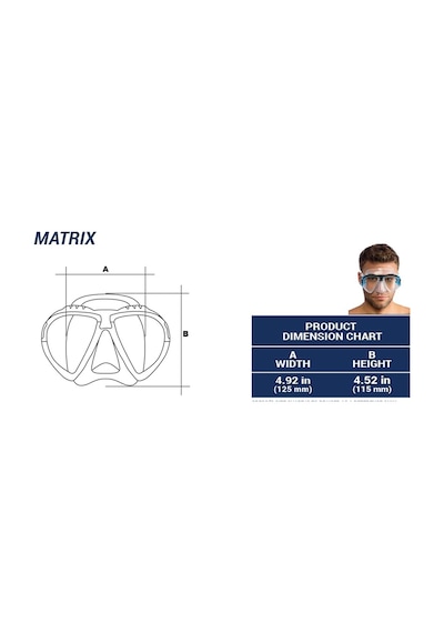 Parumarin Cressi Matrix Blue Dalış Ve Yüzme Maskesi