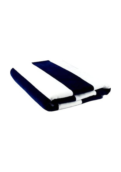 Plaj Büyük Havlu Havuz Plaj Kabana Çizgili Tek Taraflı Havlu Ve Tek Taraflı Kadife 81,28 Cm X 177,8 Cm Mavi Beyaz 1 Adet Açık Bej