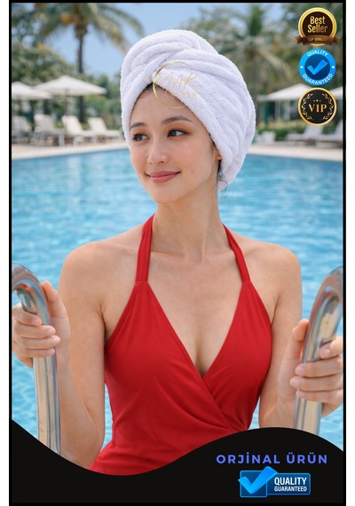 Mikrofiber Saç Havlusu Hızlı Kuruyan, Yumuşak Ve Hafif Farklı Renk Seçenekleri Beyaz