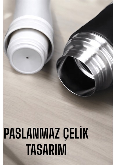 Şık - 117 - Ve Dalı 3 Bardaklı Termos Seti Uzun Süre Isı - Csmo-tex - Koruma Özellikli Paslanmaz Çelik