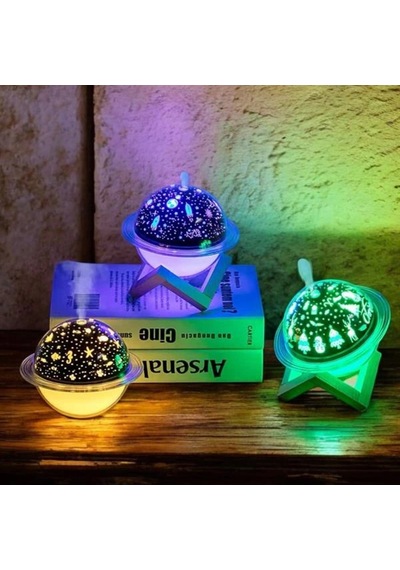 Usb Hava Nemlendirici Ve Projeksiyon Gece Lambası Aromaterapi Destekli Masaüstü Tasarım