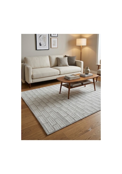 Duru Halı Risby 1827a 160x230 4m2 Dokuma Dekoratif Özel Ölçü Yapılabilen Dekoratif Halı Bej/ Krem
