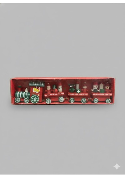 Yılbaşı Ahşap Tren Dekoru