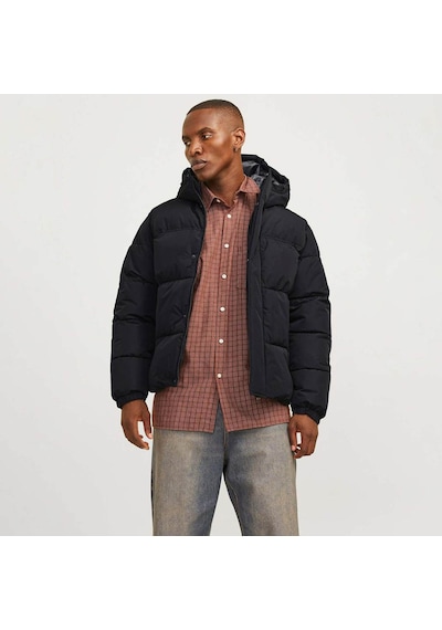 Jack & Jones 12256974 Erkek  Siyah Mont & Kaban