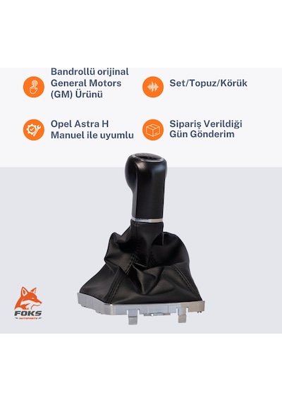 Opel Astra H Vites Topuzu Ve Körüğü Set 2004-2010 5738025 Siyah