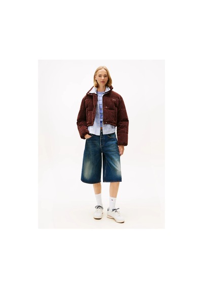 Tommy Hilfiger Tjw Kadife Şişme Kadın Kahverengi Ceket Dw0dw21658gs7 Kahverengi