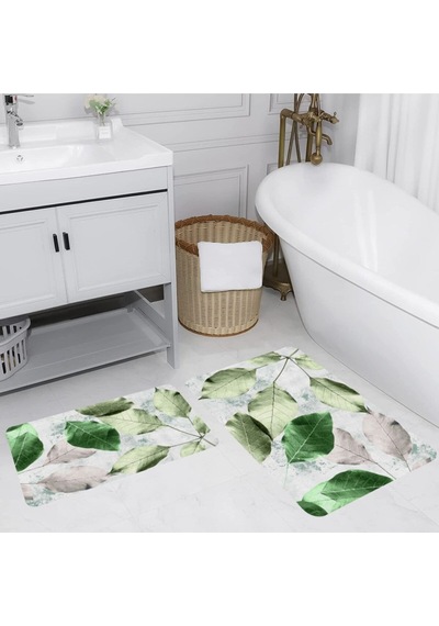 Eliana Home Dijital Baskılı 2'li Banyo Paspas Takımı Lna5213 Yeşil