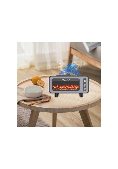 Retro Şömine Görünüm Oda Hava Nemlendirici Buhar Makinesi Aroma Terapi Difüzör 200 Ml Humidifier