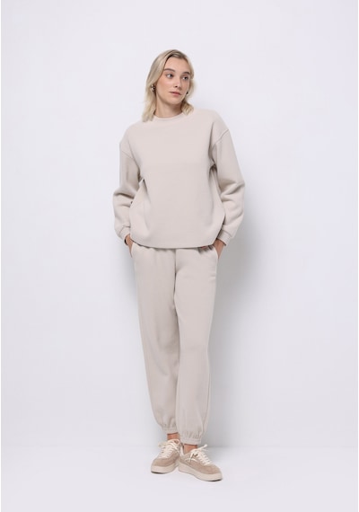 Colins Regular Fit Orta Bel Düz Kadın Bej Eşofman Altı Cl1076454 Q1.v2 Lbg Light Beige