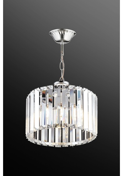 Luna Lighting  Lüx Kristal Krom Taşlı 25'lik Avize Krom