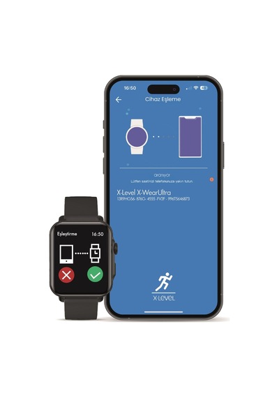 X-Level XW8012B X-Wearsmart 49 MM Bluetooth Aramalı Akıllı Saat Siyah (Distribütör Garantili)
