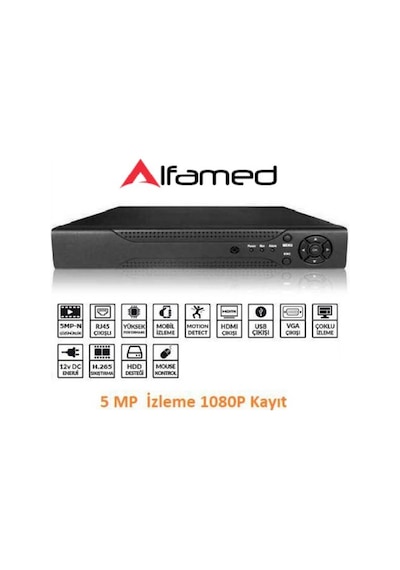 8 Kanal 5Mp H265 Ahd Dvr Güvenlik Kamerası Kayıt Cihazı
