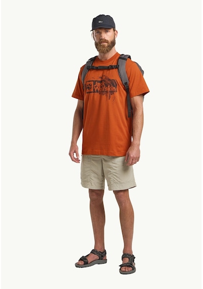 Jack Wolfskin Brand T M Erkek T-shirt-29684 Turuncu