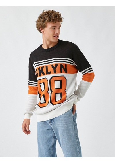 Koton Oversize Kolej Desenli Kazak Siyah Desenli 2kam91005ht Siyah