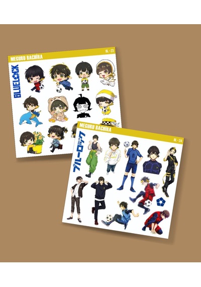 Meguru Bachira-bluelock-parlak Kağıt -2li Sticker Set-telefon Süsleme Blue Lock Sarı