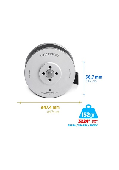 T-motor Mn4110 300kv Brushless Fırçasız Brushless Fırçasız Uav Motor Multikopter Multi-rotor Quadcopter Hexacopter Drone Motoru