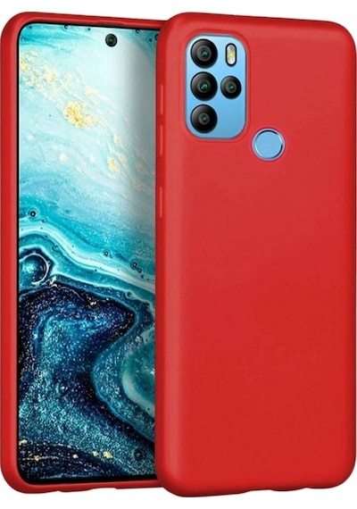 General Mobile GM 21 Pro d Uyumlu Silikon Kılıf - Esnek Tam Koruma Pastel Renk Kapak - Kırmızı