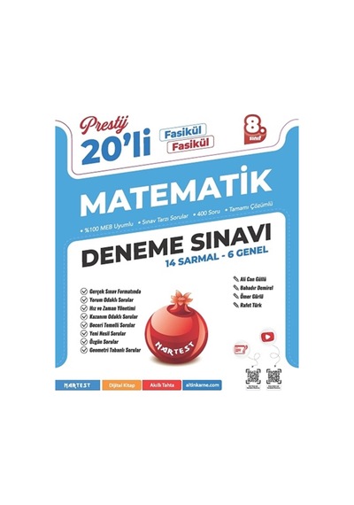 Nartest 8. Sınıf Prestij Ds Matematik 20 Deneme Sınavı