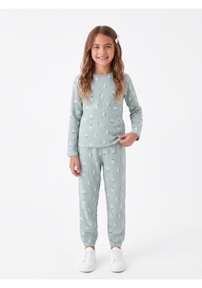 Onloox Kız Çocuk Su Yeşili Kız Su Yeşili Müslin Pamuklu Bisiklet Yaka Uzun Kollu Papatya Desenli Pijama Takımı 9-10 Yaş Onloox Kız Çocuk Su Yeşili Kız Su Yeşili Müslin Pamuklu Bisiklet Yaka Uzun Kollu Papatya Desenli Pijama Takımı 9-10 Yaş