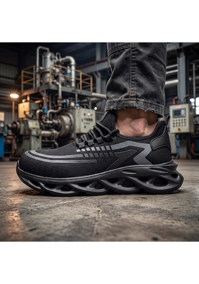 Steel Power 14-53 S1 Enjeksiyon Taban Kompozit Spor İş Ayakkabısı-12697 Siyah