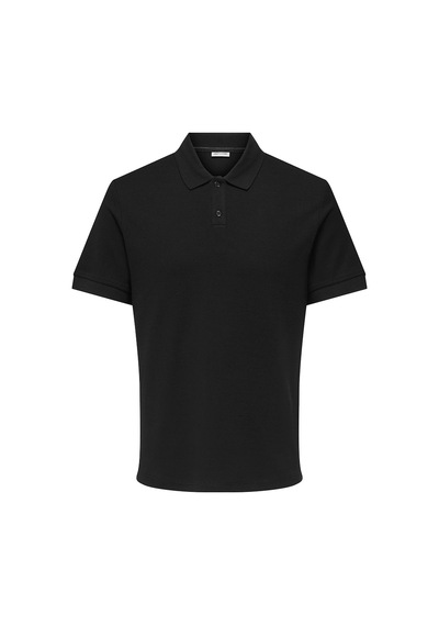Only & Sons Ben Erkek Siyah Polo Tişört 22035825-b