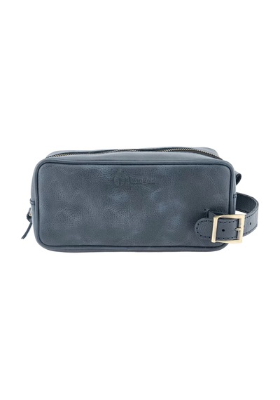 Twingold İsme Özel Dopp Kit Kişisel Bakım Ve Seyahat Çantası - %100 Rainbow Deri - Ac14004 - Lacivert Lacivert