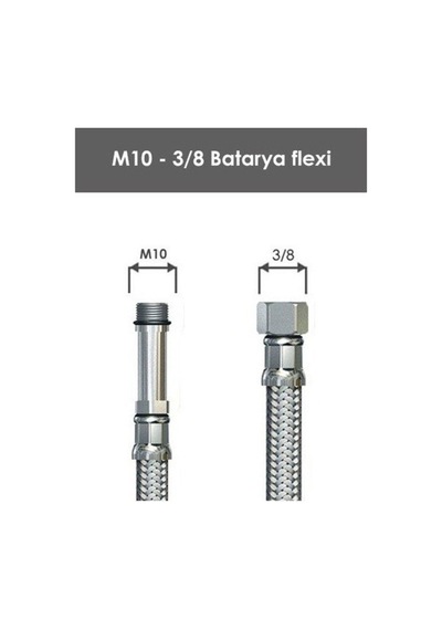 Batarya Bağlantı Hortumu Flexi Uzun Pimli 8 Cm M10 3/8 50 Cm Diğer
