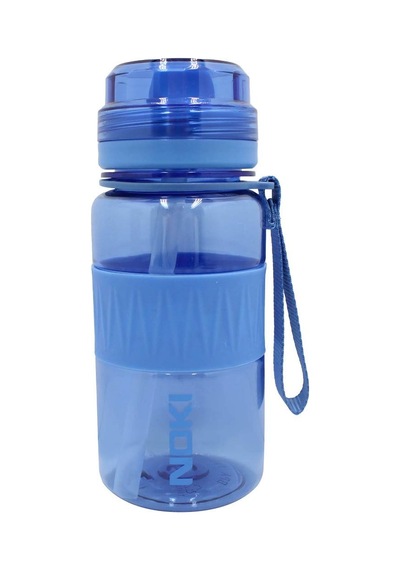 Noki Kıds Su Matarası Tritan Pipetli Kapak Silikon Kemerli Askılı 400 Ml Krş 12 Çok Renkli