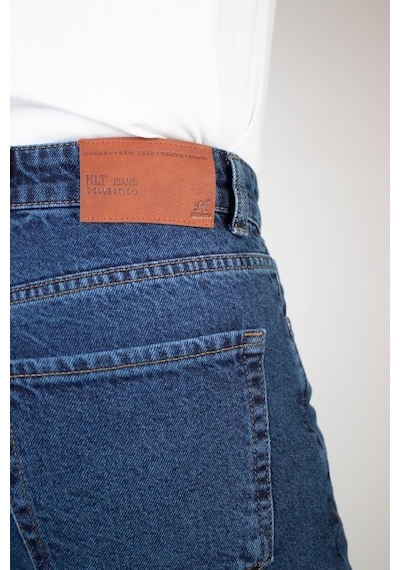 HLT Jeans Erkek Mavi Baggy Fit Bol Kesim %100 Pamuk Denim Loose Jeans Kot Pantolon Leo 001