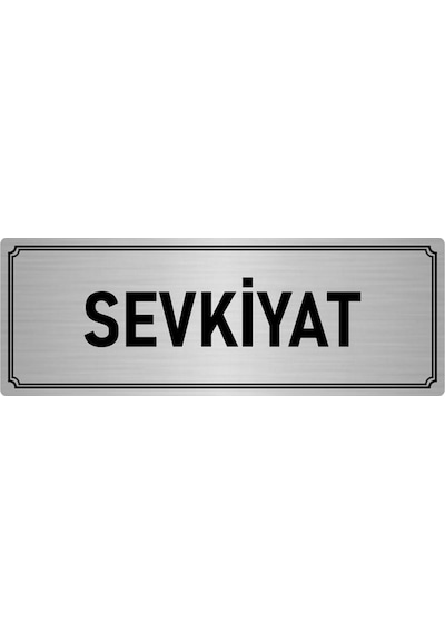 Metal Yönlendirme Levhası, Departman Kapı İsimliği Sevkiyat 7x20 cm Gümüş Renk
