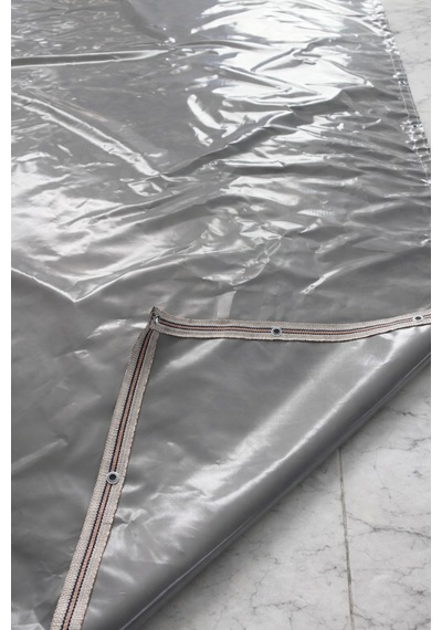 Kamp Matı/tarp Tır Dorse Brandasından M2/650 Gr Su Geçirmez Çantalı Ve Halatlı - Kuşgözü Kapsüllü Gri