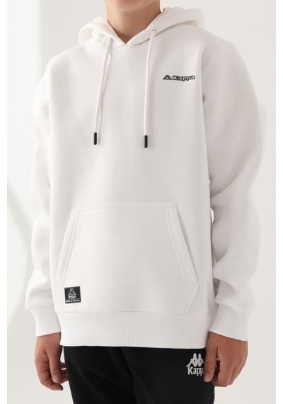 Kappa Krem Kanguru Cep Kapüşonlu Erkek Çocuk Sweatshirt