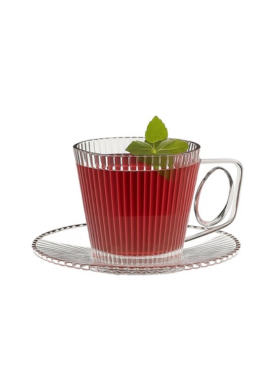 220 Ml Çay Fincanı Ve Tabağı Seti 6'lı Çok Renkli