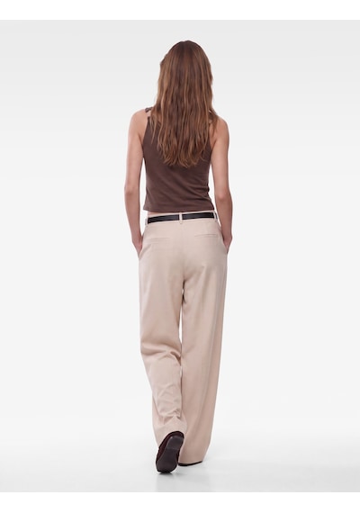 Koton Slim Fit Metal Aksesuarlı Drapeli Viskon Degaje Yaka Kolsuz Bluz Kahverengi 7wak10149ek Kahve