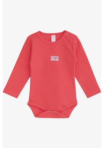 Breeze Kız Bebek Çıtçıtlı Body Yazı Baskılı 9 Ay-3 Yaş, Mercan-mercan Mercan