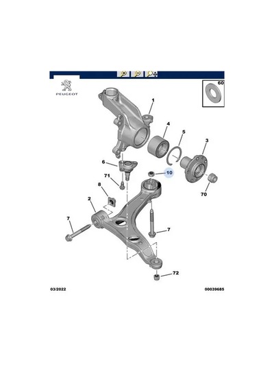 Fren Somunu Peugeot 1440435980/ 1350767080