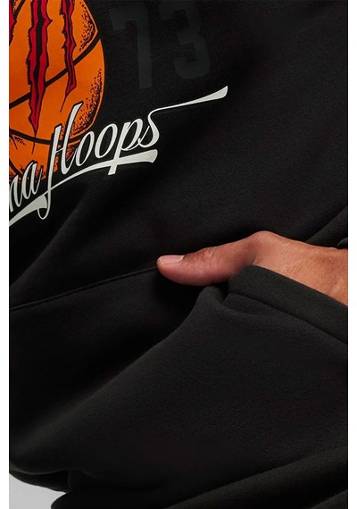 Puma Graphic Booster Erkek Kapüşonlu Sweat 62481201 Siyah