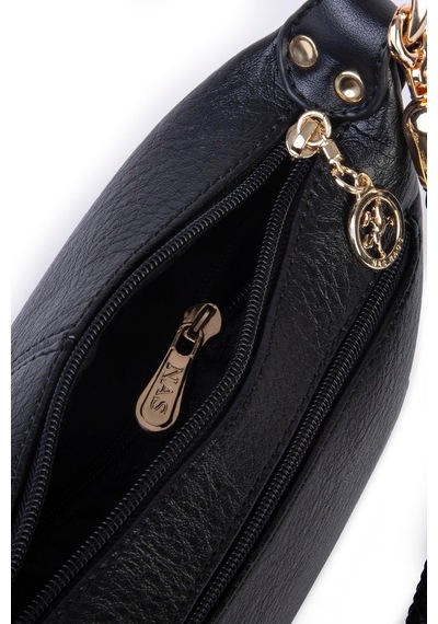 Nas Bag Kadın Mini Omuz Ve Çapraz Çanta Örgülü Askılı - Siyah Victoria Çok Renkli