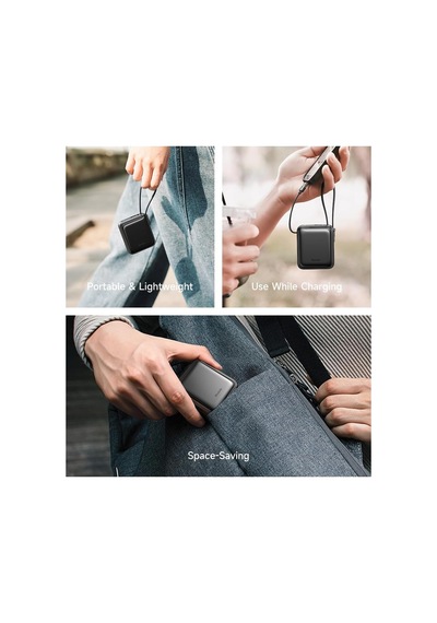 Mc-2550 10000mah 22.5w Dahili Kablolu Mini Powerbank
