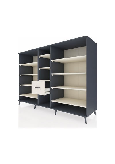 Kronos Dolap 11 Raflı 3 Çekmeceli 220x59x163 Antrasit-aytaşı Antrasit-aytaşı Kronos Dolap 11 Raflı 3 Çekmeceli 220x59x163 Antrasit-aytaşı Antrasit-aytaşı
