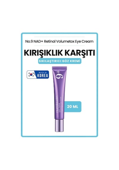 No.9 Nad+ Retinal Volumetox Eye Cream 20ml Kırışıklık Karşıtı Sıkılaştırıcı Göz Kremi