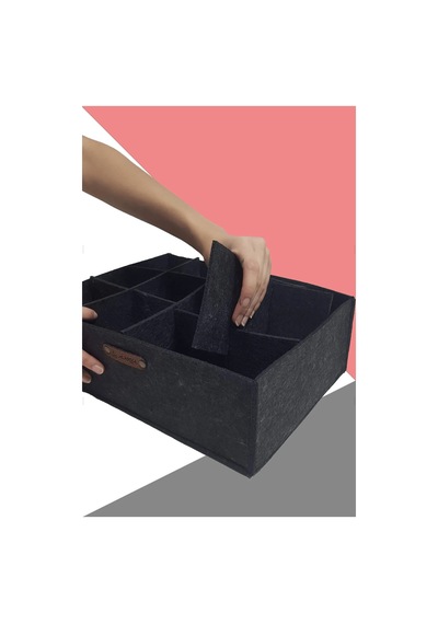 Ayarlanabilir Çekmece/dolap İçi Organizer-çekmece Ve Dolap Düzenleyici,3x4 Cm,şık Ve Pratik Siyah