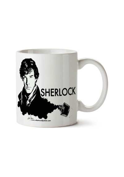 Sherlock Holmes 2 Yazı İki Tarafı Baskılı Kupa Bardak Çok Renkli