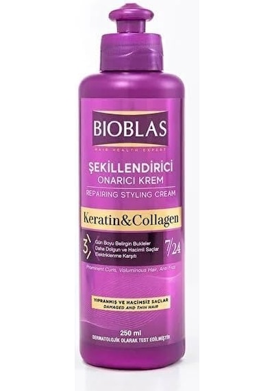 Keratin Kolajen Sıvı Saç Kremi 200 Ml - Onarıcı, Dolgunlaştırıcı, Kolay Tarama