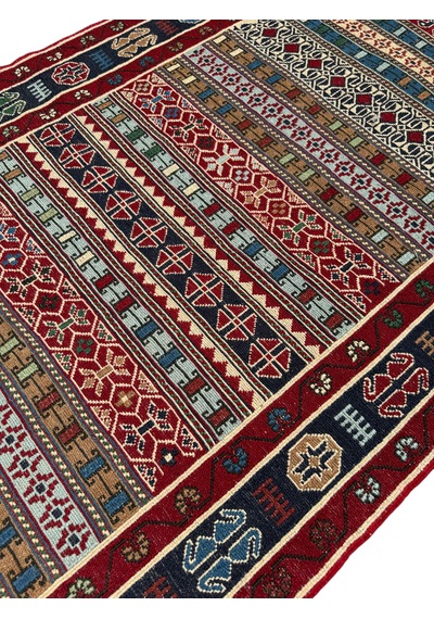 El Dokuma Sıfır İran Sumak Kilimi 84x200 Yün Yolluk
