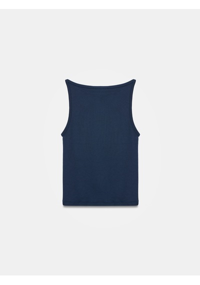 Dilvin 21048 Halter Yaka Top-lacivert Lacivert